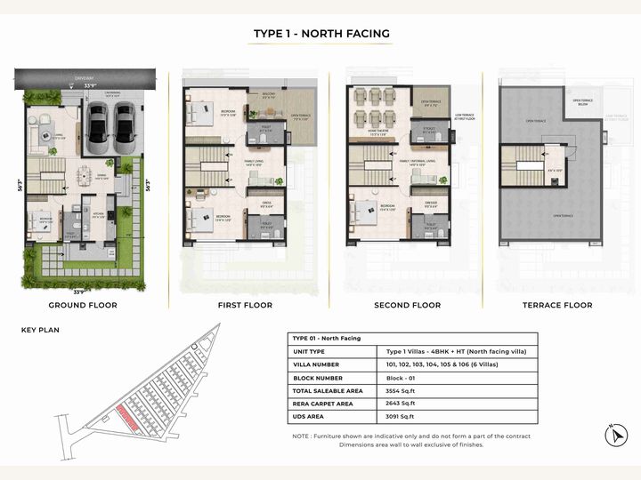Radiance Edgewood 4 BHK villa with home theatre floor plan (preview)