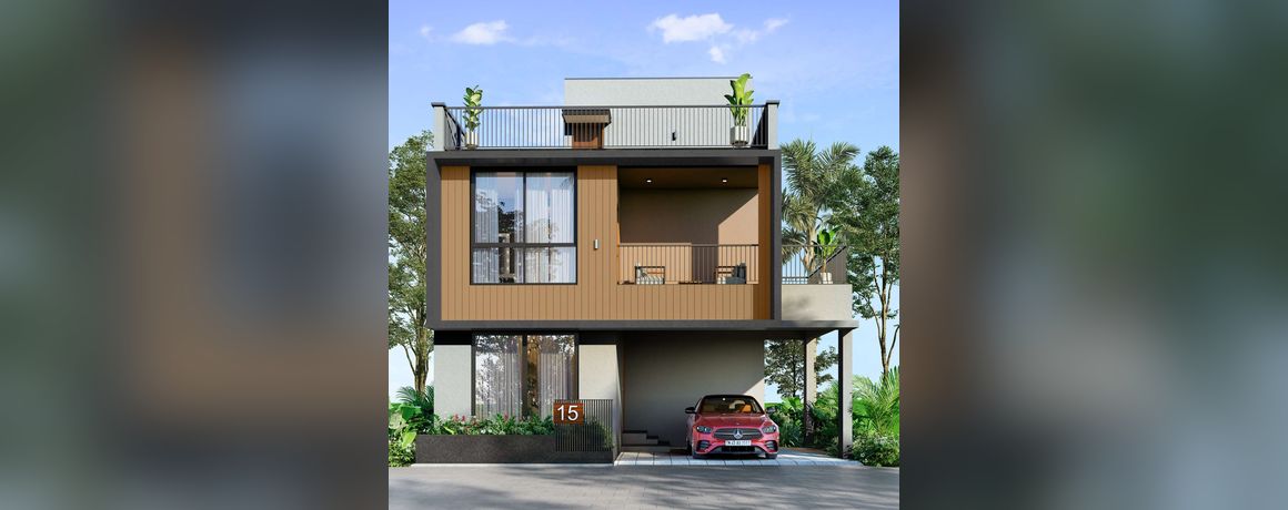 Radiance Edgewood – G+2 villa elevation (artist's impression)