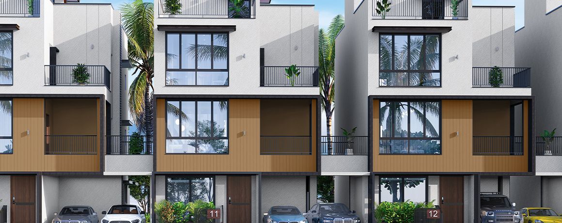 Radiance Edgewood – villa row with car porches (artist's impression)